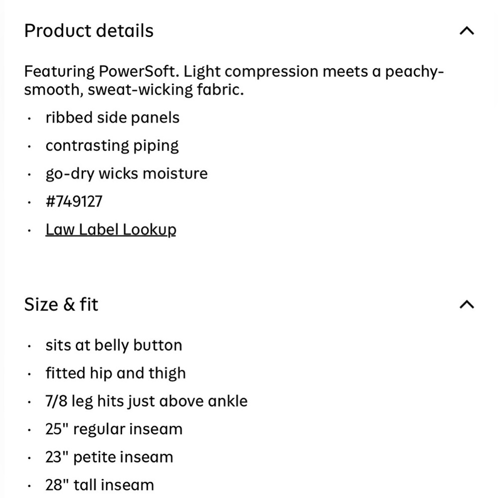 Old Navy High-Waisted PowerSoft Rib Mix 7/8 Leggings NWT Gym Workout Active XXL - Picture 3 of 11
